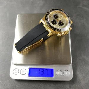 ROLEX COSMOGRAPH DAYTONA M126518LN-0012 HIGH END REPLICA WATCHES GOLD PLATE LUMINOUS HOURS OYSTERFLEX STRAP VS FACTORY 40MM 1 DONG HO ROLEX COSMOGRAPH DAYTONA M126518LN 0012 REP MA VANG DAY OYSTERFLEX VS FACTORY 10
