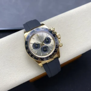 ROLEX COSMOGRAPH DAYTONA M126518LN-0012 HIGH END REPLICA WATCHES GOLD PLATE LUMINOUS HOURS OYSTERFLEX STRAP VS FACTORY 40MM 2 DONG HO ROLEX COSMOGRAPH DAYTONA M126518LN 0012 REP MA VANG DAY OYSTERFLEX VS FACTORY 8