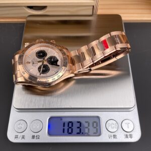 ROLEX DAYTONA 126505-0003 IMITATION LUXURY WATCHES ROSE GOLD PLATE SUNDUST DIAL 40MM 1 DONG HO ROLEX DAYTONA 126505 0003 REPLICA CHRONOGRAPH MA VANG HONG MAT SUNDUST 40MM 1