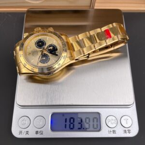 ROLEX DAYTONA 126508-0006 HIGH END WATCH REPLICAS GOLD PLATE YELLOW DIAL 40MM 1 DONG HO ROLEX DAYTONA 126508 0006 BEST REPLICA MA VANG MAT SO MAU VANG 40MM 1