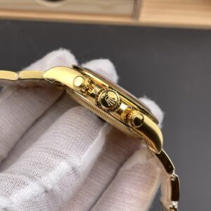 ROLEX DAYTONA 126508-0006 HIGH END WATCH REPLICAS GOLD PLATE YELLOW DIAL 40MM 5 DONG HO ROLEX DAYTONA 126508 0006 BEST REPLICA MA VANG MAT SO MAU VANG 40MM 7