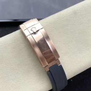 ROLEX DAYTONA 126515 IMITATION WATCHES CHOCOLATE DIAL ROSE GOLD PLATE OYSTERFLEX STRAP QF FACTORY 40MM 8 DONG HO ROLEX DAYTONA 126515 REP 11 MA VANG HONG MAT SO NAU CHOCOLATE DAY OYSTERFLEX QF FACTORY 40MM 2