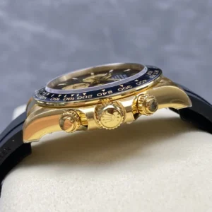 ROLEX DAYTONA COSMOGRAPH M126518LN-0004 BEST REPLICA WATCHES GOLD PLATE BLACK DIAL LUMINOUS HOURS VS FACTORY 40MM 7 DONG HO ROLEX DAYTONA COSMOGRAPH M126518LN 0004 REPLICA 11 MA VANG MAT SO DEN COC DA QUANG VS FACTORY 40MM 4