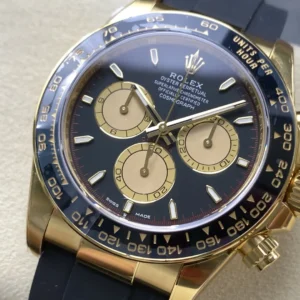 ROLEX DAYTONA COSMOGRAPH M126518LN-0004 BEST REPLICA WATCHES GOLD PLATE BLACK DIAL LUMINOUS HOURS VS FACTORY 40MM 6 DONG HO ROLEX DAYTONA COSMOGRAPH M126518LN 0004 REPLICA 11 MA VANG MAT SO DEN COC DA QUANG VS FACTORY 40MM 5