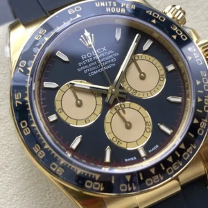 ROLEX DAYTONA COSMOGRAPH M126518LN-0004 BEST REPLICA WATCHES GOLD PLATE BLACK DIAL LUMINOUS HOURS VS FACTORY 40MM 5 DONG HO ROLEX DAYTONA COSMOGRAPH M126518LN 0004 REPLICA 11 MA VANG MAT SO DEN COC DA QUANG VS FACTORY 40MM 6