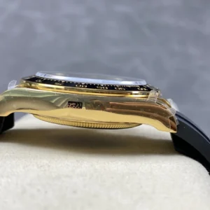 ROLEX DAYTONA M126518LN REPLICA WATCHES BLUE GEM DIAL GOLD PLATE OYSTERFLEX STRAP QF FACTORY 40MM 8 DONG HO ROLEX DAYTONA M126518LN REPLICA MAT XANH 4