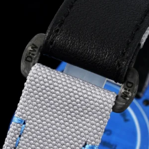 ROLEX DIW DAYTONA LUXURY IMITATION WATCHES BLUE CARBON CASE GREY DIAL FABRIC STRAP DIW FACTORY 40MM 5 DONG HO ROLEX DIW DAYTONA REPLICA 11 VO CARBON XANH MAT SO XAM DAY VAI DIW FACTORY 40MM 5