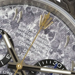 ROLEX DIW DAYTONA LUXURY IMITATION WATCHES BLUE CARBON CASE GREY DIAL FABRIC STRAP DIW FACTORY 40MM 4 DONG HO ROLEX DIW DAYTONA REPLICA 11 VO CARBON XANH MAT SO XAM DAY VAI DIW FACTORY 40MM 6