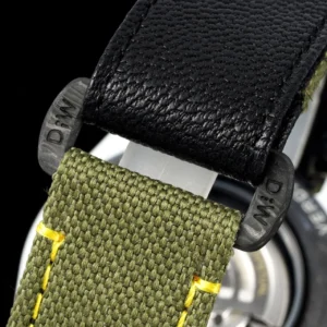 ROLEX DIW GMT-MASTER II KNOCK OFF WATCHES CARBON FIBER CASE GREY DIAL GREEN FABRIC STRAP DIW FACTORY 40MM 8 DONG HO ROLEX DIW GMT MASTER II REP 11 VO CARBON FIBER MAT SO XAM DAY VAI DIW FACTORY 40MM 2