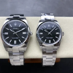 ROLEX OYSTER PERPETUAL M124300-0002 LUXURY FAKE WATCHES BLACK DIAL AUTOMATIC VS FACTORY 36/41MM 5 DONG HO ROLEX OYSTER PERPETUAL M124300 0002 REPLICA CAO CAP MAT SO MAU DEN 36 42MM 10