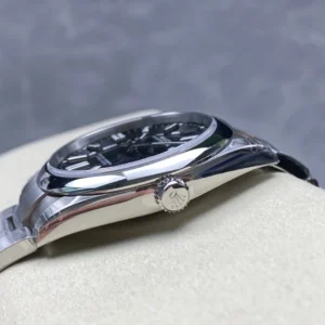 ROLEX OYSTER PERPETUAL M124300-0002 LUXURY FAKE WATCHES BLACK DIAL AUTOMATIC VS FACTORY 36/41MM 7 DONG HO ROLEX OYSTER PERPETUAL M124300 0002 REPLICA CAO CAP MAT SO MAU DEN 36 42MM 4