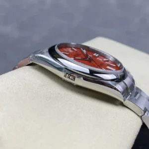 ROLEX OYSTER PERPETUAL M124300-0007 GOOD IMITATION WATCHES RED DIAL AUTOMATIC VS FACTORY 41MM 4 DONG HO ROLEX OYSTER PERPETUAL M124300 0007 REPLICA CAO CAP MAT SO MAU DO VS FACTORY 42MM 5