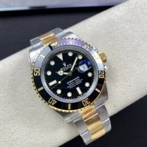 ROLEX SUBMARINER 126613LN GOOD IMITATION WATCHES BLACK CERAMIC BEZEL BLACK DIAL TWO TONE VS FACTORY 41MM 2 DONG HO ROLEX SUBMARINER 126613LN REPLICA VO GOM DEN MAT SO MAU DEN VS FACTORY 41MM 6