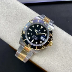 ROLEX SUBMARINER 126613LN GOOD IMITATION WATCHES BLACK CERAMIC BEZEL BLACK DIAL TWO TONE VS FACTORY 41MM 1 DONG HO ROLEX SUBMARINER 126613LN REPLICA VO GOM DEN MAT SO MAU DEN VS FACTORY 41MM 9