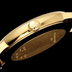 VACHERON CONSTANTIN PATRIMONY 81180 LUXURY FAKE WATCHES GOLD PLATE WHITE DIAL LEATHER STRAP KZ FACTORY 40MM 6 DONG HO VACHERON CONSTANTIN 81180 CHE TAC MA VANG MAT TRANG DAY DA KZ FACTORY 40MM 4