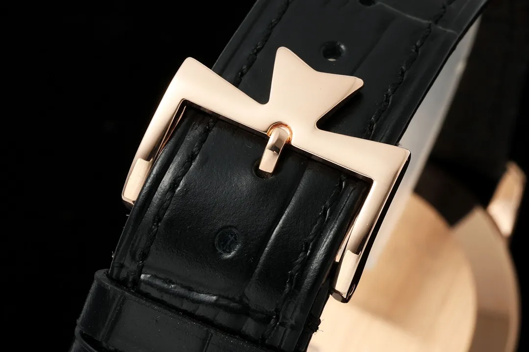 ĐỒNG HỒ VACHERON CONSTANTIN PATRIMONY 81180R REP 11 MẠ VÀNG HỒNG MẶT ĐEN DÂY DA KZ FACTORY 40MM (2) DONG HO VACHERON CONSTANTIN PATRIMONY 81180R REP 11 MA VANG HONG MAT DEN DAY DA KZ FACTORY 40MM 2