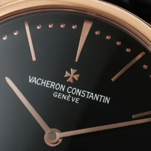 VACHERON CONSTANTIN PATRIMONY 81180R IMITATION WATCHES ROSE GOLD PLATE BLACK DIAL LEATHER STRAP KZ FACTORY 40MM 3 DONG HO VACHERON CONSTANTIN PATRIMONY 81180R REP 11 MA VANG HONG MAT DEN DAY DA KZ FACTORY 40MM 7