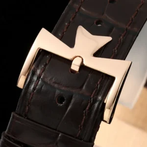 VACHERON CONSTANTIN PATRIMONY 81180R GOOD IMITATION WATCHES ROSE GOLD PLATE CASE WHITE DIAL LEATHER STRAP KZ FACTORY 40MM 8 DONG HO VACHERON CONSTANTIN PATRIMONY 81180R REPLICA 11 MA VANG HONG MAT SO MAU TRANG DAY DA KZ FACTORY 40MM 2