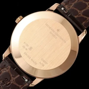 VACHERON CONSTANTIN PATRIMONY 81180R GOOD IMITATION WATCHES ROSE GOLD PLATE CASE WHITE DIAL LEATHER STRAP KZ FACTORY 40MM 7 DONG HO VACHERON CONSTANTIN PATRIMONY 81180R REPLICA 11 MA VANG HONG MAT SO MAU TRANG DAY DA KZ FACTORY 40MM 3