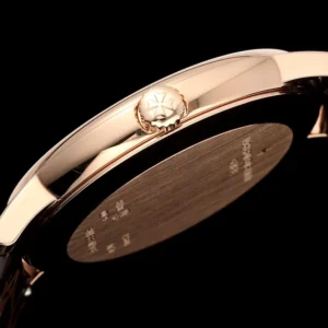 VACHERON CONSTANTIN PATRIMONY 81180R GOOD IMITATION WATCHES ROSE GOLD PLATE CASE WHITE DIAL LEATHER STRAP KZ FACTORY 40MM 5 DONG HO VACHERON CONSTANTIN PATRIMONY 81180R REPLICA 11 MA VANG HONG MAT SO MAU TRANG DAY DA KZ FACTORY 40MM 5