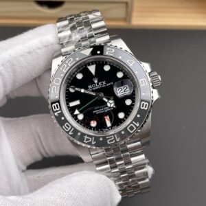 ROLEX GMT-MASTER II 126720GRNR BRUCE WAYNE IMITATION WATCHES JUBILEE STRAP GREY AND BLACK BEZEL VS FACTORY 40MM 3 ROLEX GMT MASTER II BRUCE WAYNE REPLICA WATCHES VS FACTORY 40MM 7