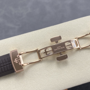 PATEK PHILIPPE AQUANAUT 5167 IMITATION LUXURY WATCHES ROSE GOLD PLATE CHOCOLATE DIAL BROWN RUBBER STRAP AUTOMATIC 40MM 10 DONG HO PATEK PHILIPPE AQUANAUT 5167 CHE TAC CAO CAP MA VANG HONG MAT NAU CHOCOLATE TINH CHINH AUTOMATIC 40MM 17