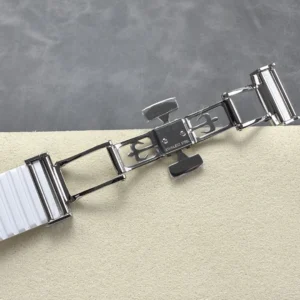 PATEK PHILIPPE AQUANAUT 5167 KNOCK OFF WATCHES CUSTOM GREY DIAL WHITE RUBBER STRAP AUTOMATIC 40MM 11 DONG HO PATEK PHILIPPE AQUANAUT 5167 CHE TAC MAT XAM TINH CHINH DAY CAO SU TRANG AUTOMATIC 40MM 5