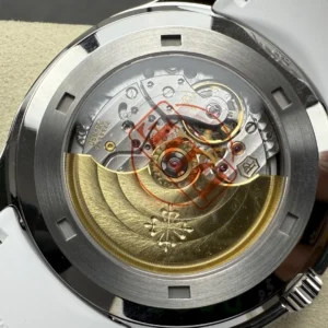 PATEK PHILIPPE AQUANAUT 5167 KNOCK OFF WATCHES CUSTOM GREY DIAL WHITE RUBBER STRAP AUTOMATIC 40MM 7 DONG HO PATEK PHILIPPE AQUANAUT 5167 CHE TAC MAT XAM TINH CHINH DAY CAO SU TRANG AUTOMATIC 40MM 9