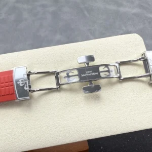 PATEK PHILIPPE AQUANAUT 5167 BEST REPLICA WATCHES CUSTOM GREY DIAL RED RUBBER STRAP AUTOMATIC 40MM 12 DONG HO PATEK PHILIPPE AQUANAUT 5167 REP 11 MAT XAM TINH CHINH DAY CAO SU DO AUTOMATIC 40MM 5