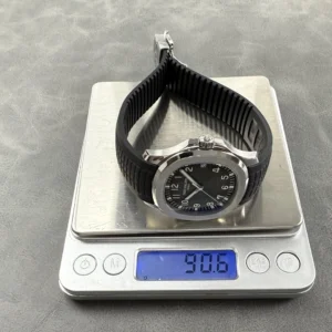 PATEK PHILIPPE AQUANAUT 5167 IMITATION WATCHES CUSTOM GREY DIAL BLACK RUBBER STRAP 40MM 1 DONG HO PATEK PHILIPPE AQUANAUT 5167 REPLICA 11 MAT XAM TINH CHINH DAY CAO SU DEN 40MM 2