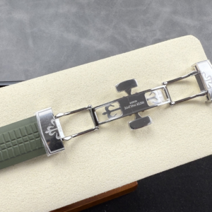 PATEK PHILIPPE AQUANAUT 5168G LUXURY FAKE WATCHES CUSTOM MOVEMENT CALIBRE 330 GREEN DIAL RUBBER STRAP AUTOMATIC 42MM 9 DONG HO PATEK PHILIPPE AQUANAUT 5168G CHE TAC CAO CAP MAT XANH LA TINH CHINH DAY CAO SU 42MM 6