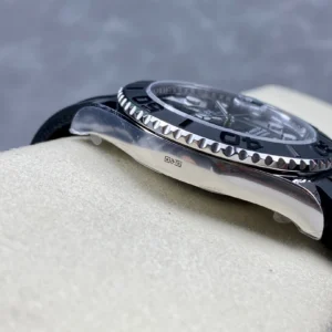 ROLEX YACHT-MASTER REPLICA WATCH BLACK DIAL STAINLESS STEEL CUSTOM WEIGHT LIKE AUTHENTIC AR FACTORY 40MM 6 DONG HO ROLEX YACHT MASTER REPLICA 11 TINH CHINH TRONG LUONG BAN THEP MAT DEN CHUAN AUTH AR FACTORY 40MM 5