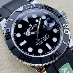 ROLEX YACHT-MASTER REPLICA WATCH BLACK DIAL STAINLESS STEEL CUSTOM WEIGHT LIKE AUTHENTIC AR FACTORY 40MM 3 DONG HO ROLEX YACHT MASTER REPLICA 11 TINH CHINH TRONG LUONG BAN THEP MAT DEN CHUAN AUTH AR FACTORY 40MM 8