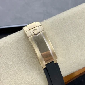 ROLEX YACHT-MASTER BEST REPLICA WATCHES GOLD PLATE VERSION CUSTOM WEIGHT BLACK DIAL AR FACTORY 40MM 9 DONG HO ROLEX YACHT MASTER REPLICA TINH CHINH TRONG LUONG BAN MA VANG GOLD MAT DEN CHUAN AUTH AR FACTORY 40MM 1