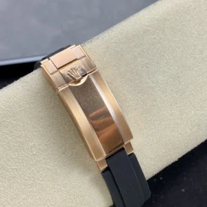 ROLEX YACHT-MASTER IMITATION WATCH ROSE GOLD PLATE VERSION CUSTOM WEIGHT BLACK DIAL AR FACTORY 40MM 11 DONG HO ROLEX YACHT MASTER REPLICA TINH CHINH TRONG LUONG BAN MA VANG HONG MAT DEN CHUAN AUTH AR FACTORY 40MM 2