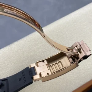 ROLEX YACHT-MASTER IMITATION WATCH ROSE GOLD PLATE VERSION CUSTOM WEIGHT BLACK DIAL AR FACTORY 40MM 6 DONG HO ROLEX YACHT MASTER REPLICA TINH CHINH TRONG LUONG BAN MA VANG HONG MAT DEN CHUAN AUTH AR FACTORY 40MM 7