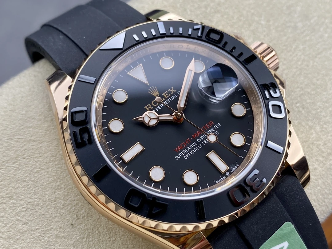 ĐỒNG HỒ ROLEX YACHT-MASTER REPLICA TINH CHỈNH TRỌNG LƯỢNG BẢN MẠ VÀNG HỒNG MẶT ĐEN CHUẨN AUTH AR FACTORY 40MM (9) DONG HO ROLEX YACHT MASTER REPLICA TINH CHINH TRONG LUONG BAN MA VANG HONG MAT DEN CHUAN AUTH AR FACTORY 40MM 9