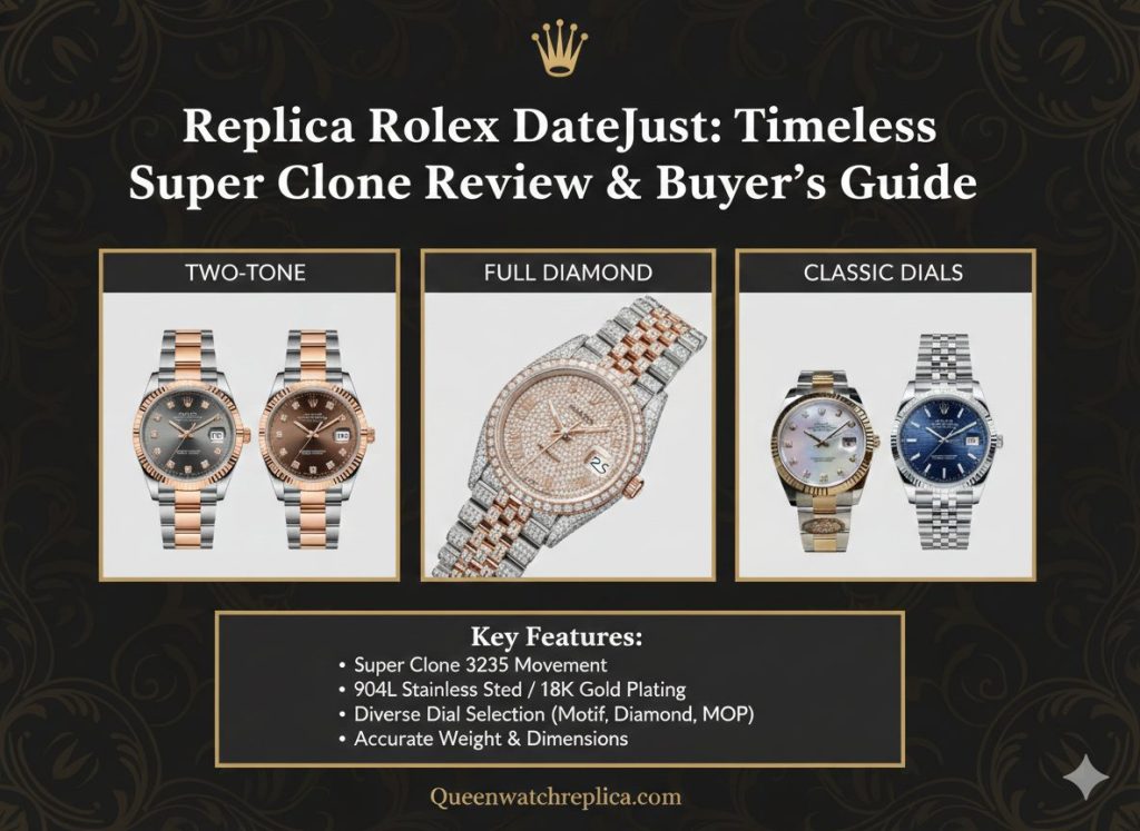Replica Rolex Datejust: Timeless Super Clone Review & Buyer’s Guide 1 Replica Rolex Datejust Timeless Super Clone Review & Buyer’s Guide